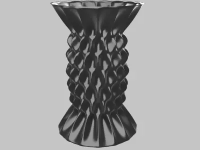 Vase porcelain black 3D model