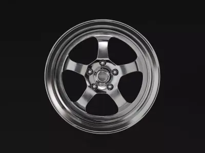 American Racing VF501 Car Rim Low-poly 3D model