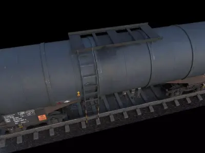 Rail Car Low-poly 3D model