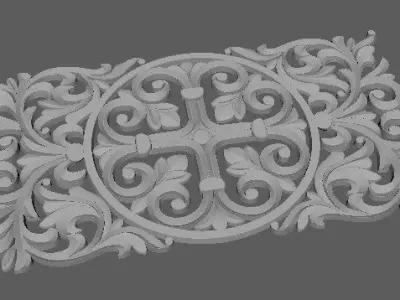 Central decor ornament for furniture 3D model 794