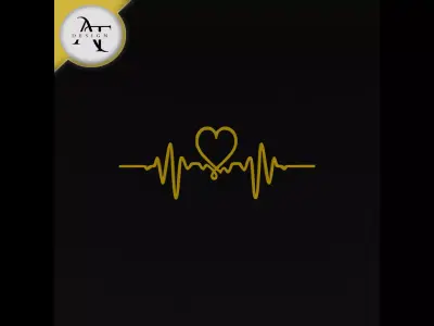 Heartbeat Symbol - 2D Art Free 3D print model get