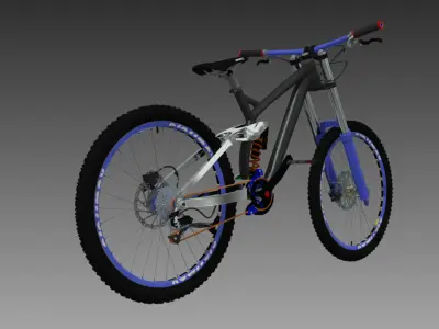 downhill bike bicycle 3D model