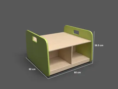 BigBacUp With Tray Green Low-poly 3D model