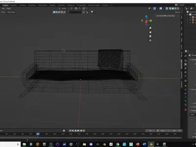 Animated luxury couch pow poly game ready Low-poly 3D model