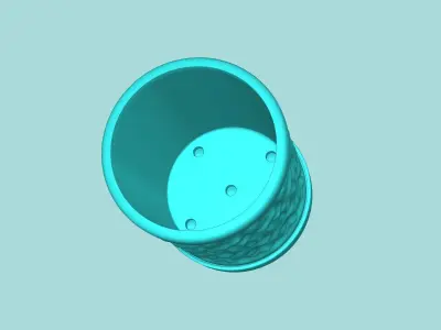Vase 08 with Plate - Simple Plant Pot - Home Decor 3D print model