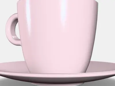 FARGKLAR Cup with saucer 3 Low-poly 3D model