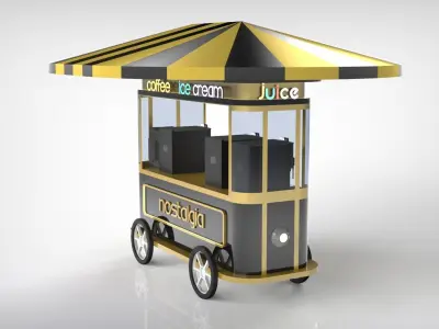mobile car trolley 3D model