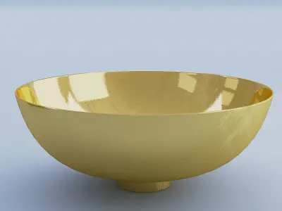 Gold Bowls Metal 3D model