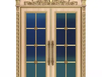 Carved Door Classic 01101 Wood Low-poly 3D model