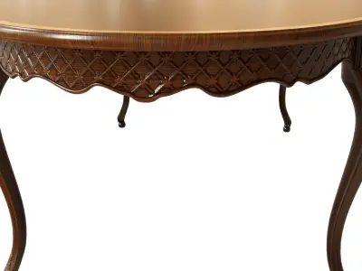 Classic table with carvings 2400 3D model
