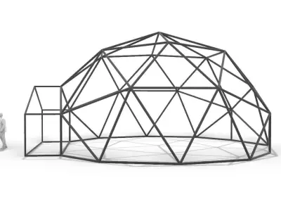 Geodesic Dome with Entry v1 3D model