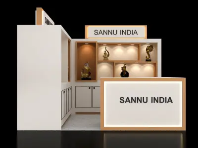 stall sana india exhibition stand 3D model
