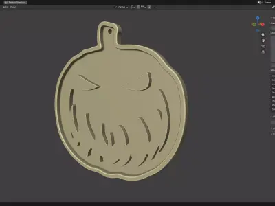 horror pumpkin Keychain 3D print model