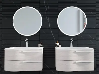 Bathroom furniture set 06 3D model