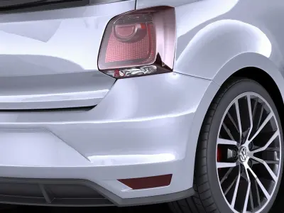 Volkswagen Polo GTi 3-door 2015 VRAY 3D model