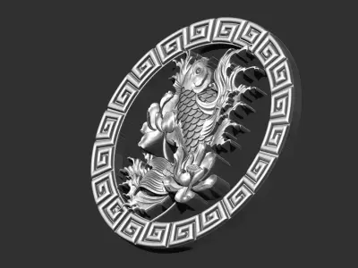 jumping fish 3D print model