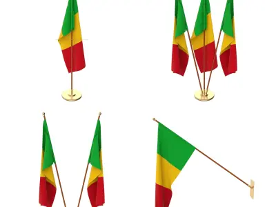 Mali Flag Pack 3D model