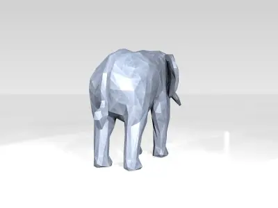 Elephant Low Poligonal 3D model
