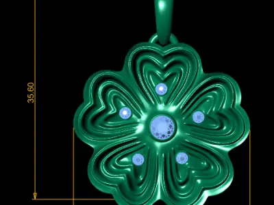 LUXURY FLOWER PENDANT 3D PRINTABLE MODEL  3D print model