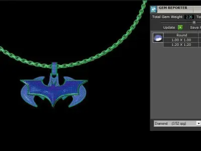Bat Pendant 3D print model