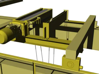 Industrial crane 3D model