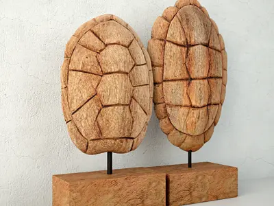 Sunset Cove Tortoise Shell Statues 3D model