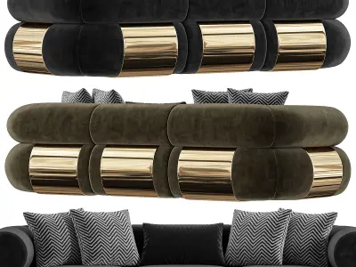  Leyborn Metal Sofa By Evgor 3D model