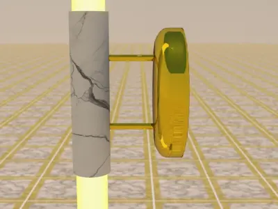 Wall Lamp Low-poly 3D model