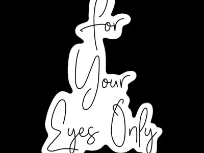 For Your Eyes Only Neon Sign 3D model