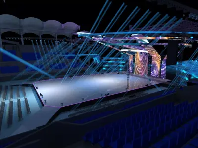 Concert stage design-1229 3D model