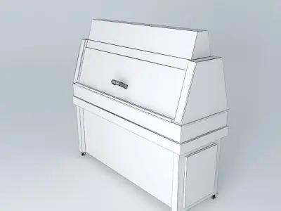desk with top Free 3D model