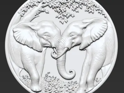 Elephants A52 3D print model