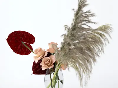 Pale roses and Co 3D model