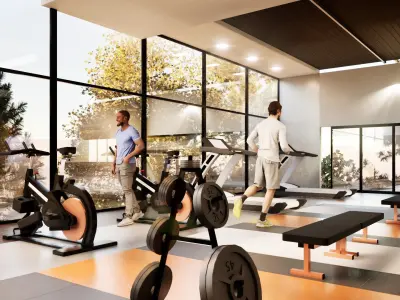 Modern Gym Interior 3D Model Detailed Model Low-poly 3D model
