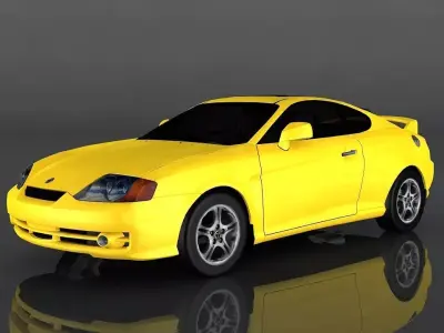 Hyundai Tuscani  Low-poly 3D model
