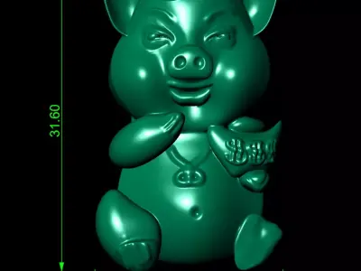 Laugh cute pigs 3D print model 3D print model