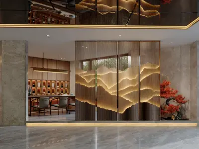 reception lobby 3D model