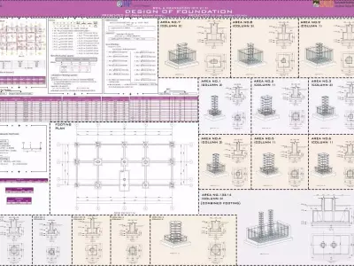 Soil structure foundation 3D model