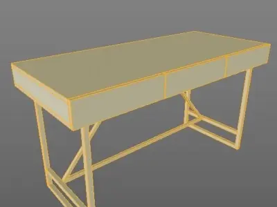 Modern Desk 04 Free low-poly 3D model