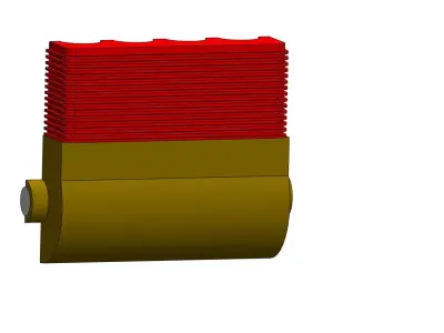 4 cylinder inline engine 3D print model