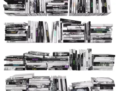 Books 150 pieces 2-4-2 Low-poly 3D model