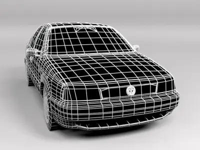 VW VOLKSWAGEN PASSAT B3 LOWPOLY Low-poly 3D model