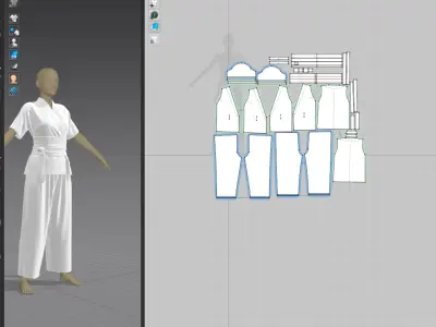 3d clothes in marvelous 3D model