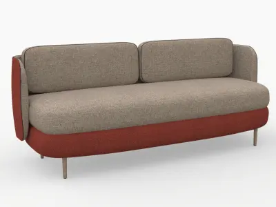 Modern Elegance Sofa and Coffee Table Set 3D model