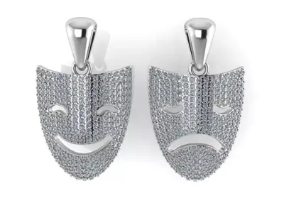 Drama Pave Pendant 0580 3D print model