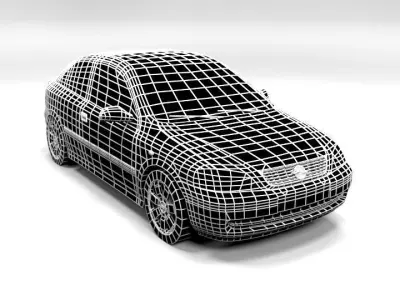 OPEL ASTRA G 3 DOOR LOWPOLY Low-poly 3D model