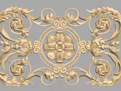 Carved Decor 3D model 17