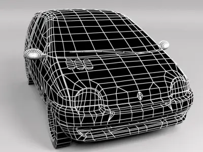 RENAULT TWINGO 1993 LOWPOLY Low-poly 3D model