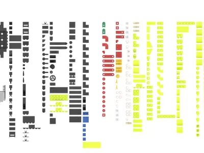 TwindBricks3D - 77237 Dodge Challenger SRT Hellcat Sports Car 3D print model