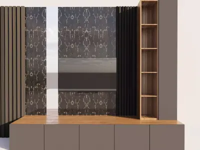 LUX PANEL TV STANDS AND WALL PANEL Free 3D model